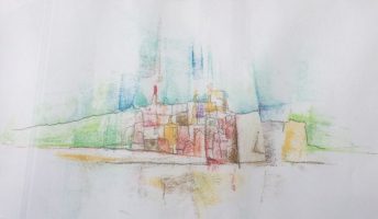 Tom Kuper, gem.techniek &quot;Ault&quot; afm. 20 x 30 cm.